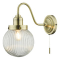 Tamara Wall Light Antique Brass Ribbed Glass<br>Antique Brass