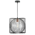 Taplow Pendant Black & Copper<br>Matt Black
