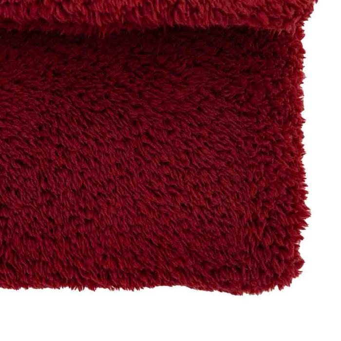 Teddy Fleece Throw Merlot