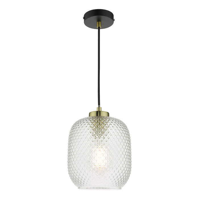 Tehya Pendant Matt Black Textured Glass<br>Matt Black