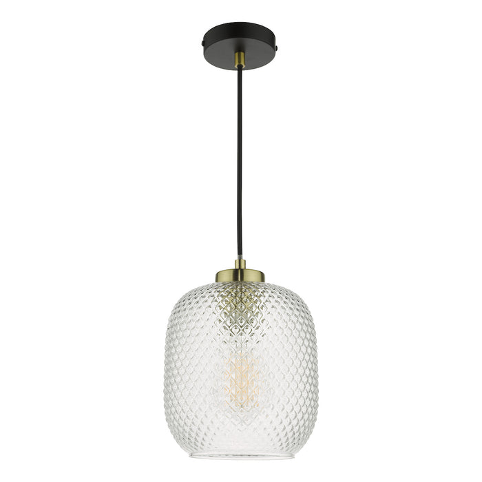 Tehya Pendant Matt Black Textured Glass<br>Matt Black