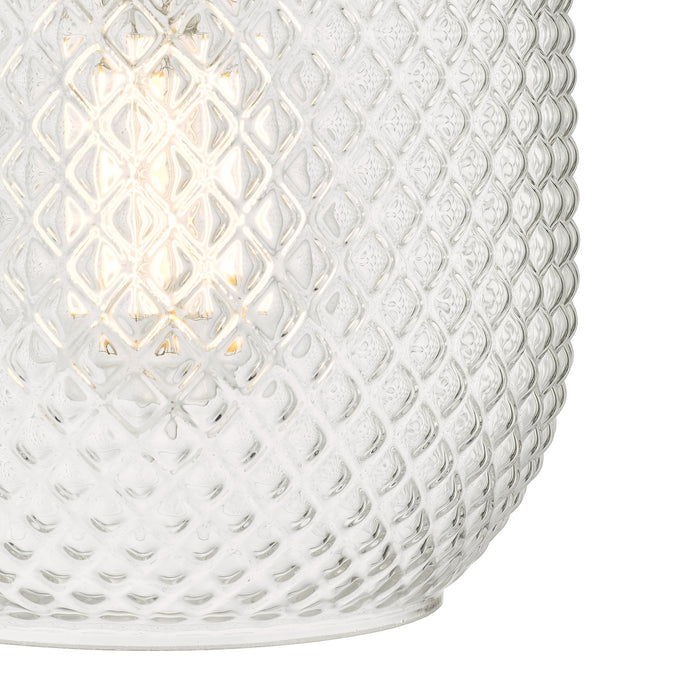 Tehya Pendant Matt Black Textured Glass<br>Matt Black