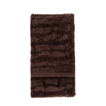 Textured Rabbit Faux Fur Throw Brown