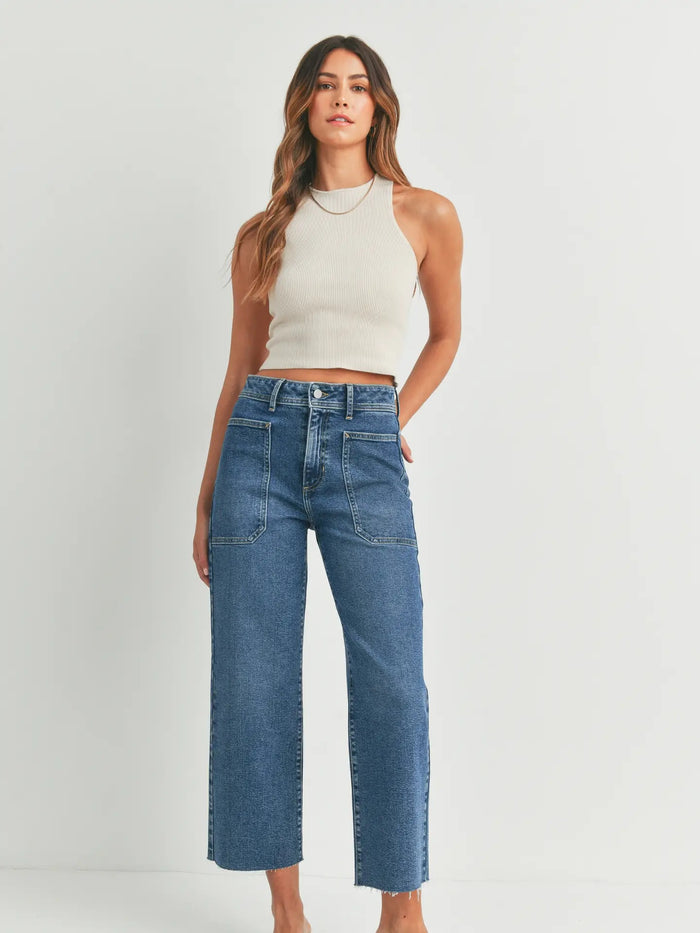 The Nautical Wide Leg Medium Denim