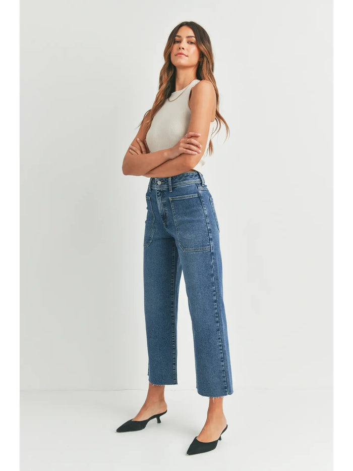 The Nautical Wide Leg Medium Denim