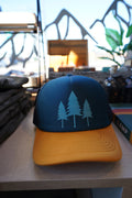 Three Tree Foam Trucker - Teal/Yellow