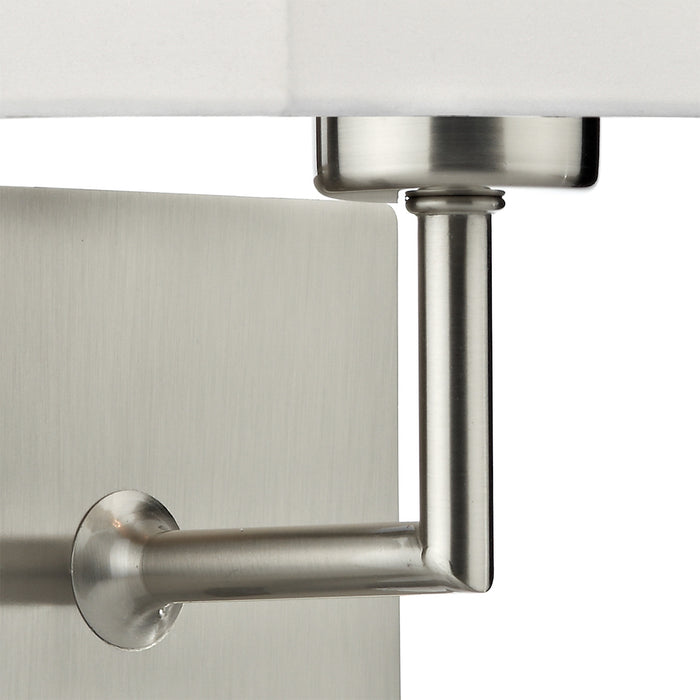Tibet Wall Bracket Satin Chrome complete with Shade <br>Satin Chrome