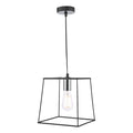 Tower 1 Light Single Pendant Matt Black Polished Chrome<br>Matt Black