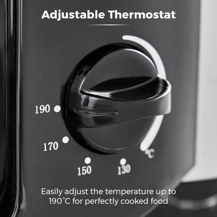 Tower T17001 Deep Fat Fryer with Adjustable Thermostat -  2L - 1500W - Black