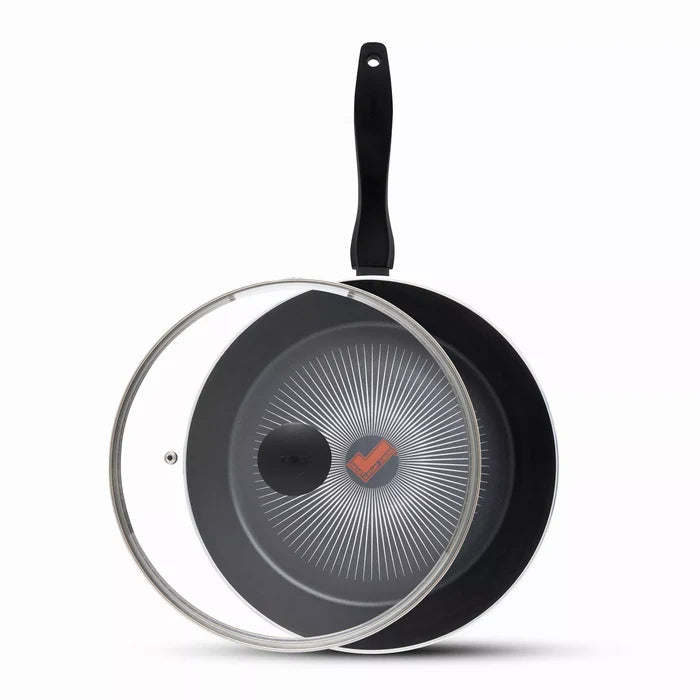 Tower T700318 SmartStart Gourmet 28cm Aluminium Multi-Pan & Lid Induction Compatible -  Oven Safe