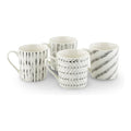 Tower T874004 Set of 4 Sketch Mugs, Tea, Coffee, Grey