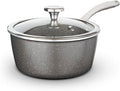 Tower T900216 Cerastone Pro 20cm Forged Saucepan with Tempered Glass Lid - Graphite