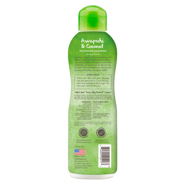 TropiClean Awapuhi & Coconut Whitening Shampoo for Pets