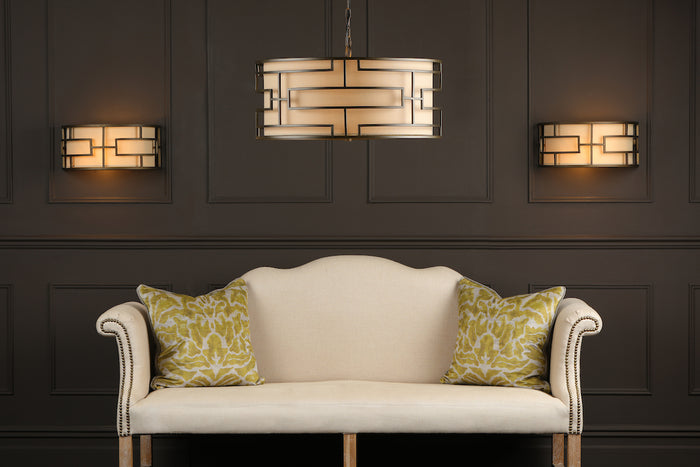 Tumola 2 Light Wall Light Bronze With Shade <br>Brushed Bronze