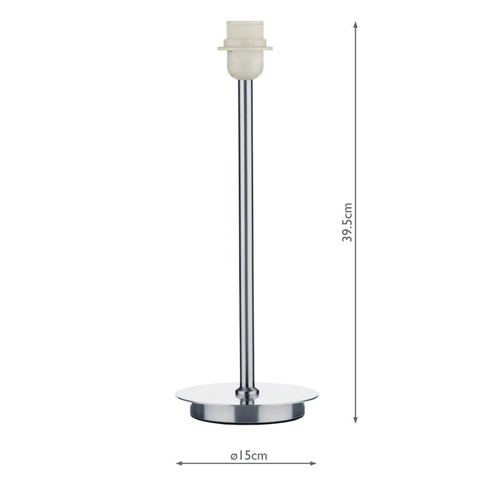 Tuscan Table Lamp Satin Chrome Base Only<br>Satin Chrome