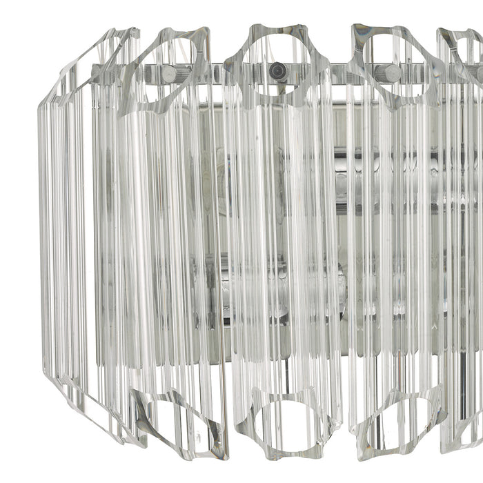 Tuvalu 2 Light Wall Light Glass & Polished Chrome<br>Glass