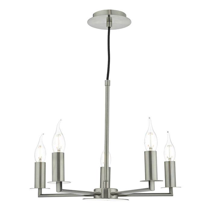 Tyler 5lt Pendant Satin Nickel Fitting Only<br>Satin Nickel