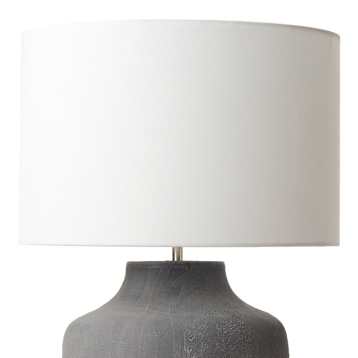 Udine Table Lamp Textured Grey Base Only<br>Grey Ceramic