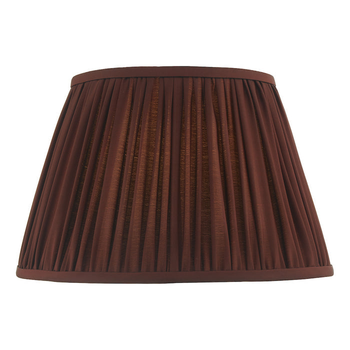 Ulyana Burgundy Faux Silk Pleated Shade 40cm<br>Red