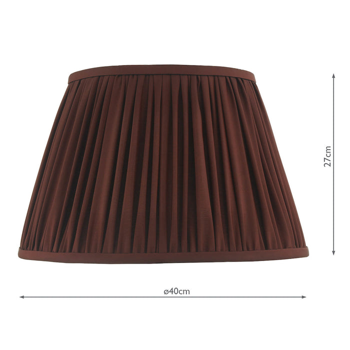 Ulyana Burgundy Faux Silk Pleated Shade 40cm<br>Red