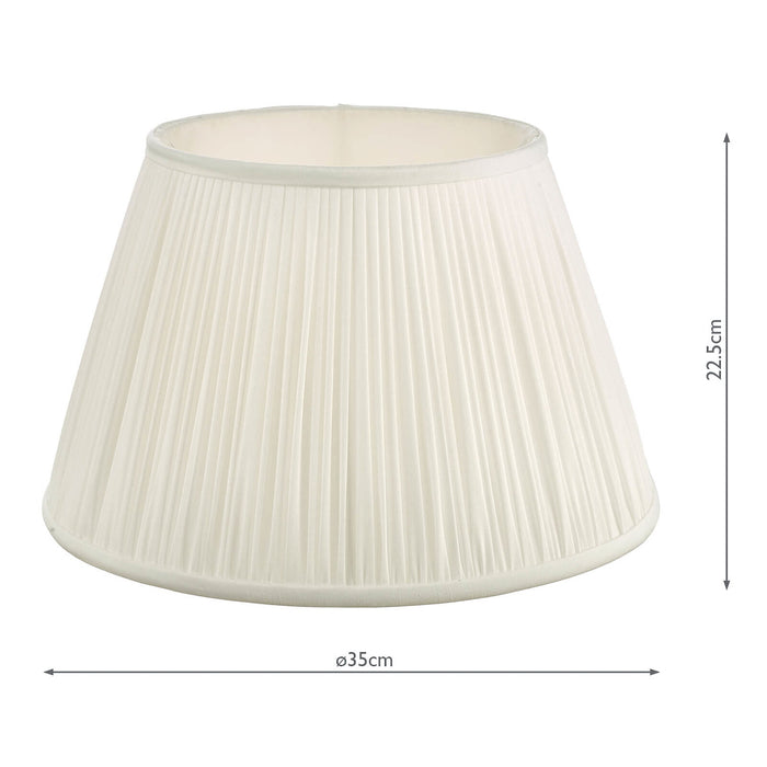 Ulyana Ivory Faux Silk Pleated Shade 35cm<br>Ivory