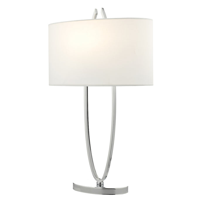 Utara Table Lamp Polished Chrome With Shade <br>Polished Chrome