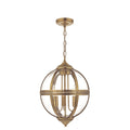 Vanessa 3 Light Pendant Antique Brass And Clear<br>Antique Brass