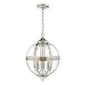 Vanessa 3 Light Pendant Polished Nickel & Glass<br>Polished Nickel