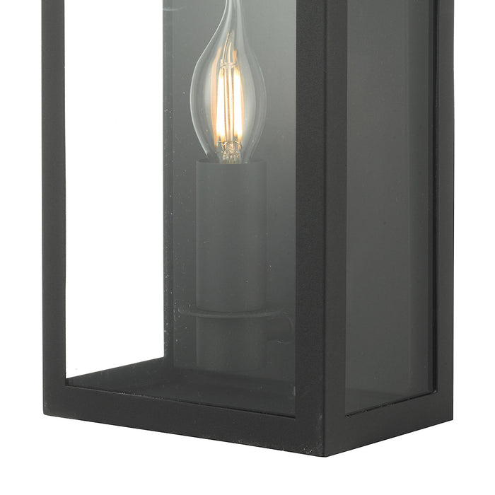 Vapour Coach Lantern Outdoor Wall Light Matt Black IP44<br>Matt Black
