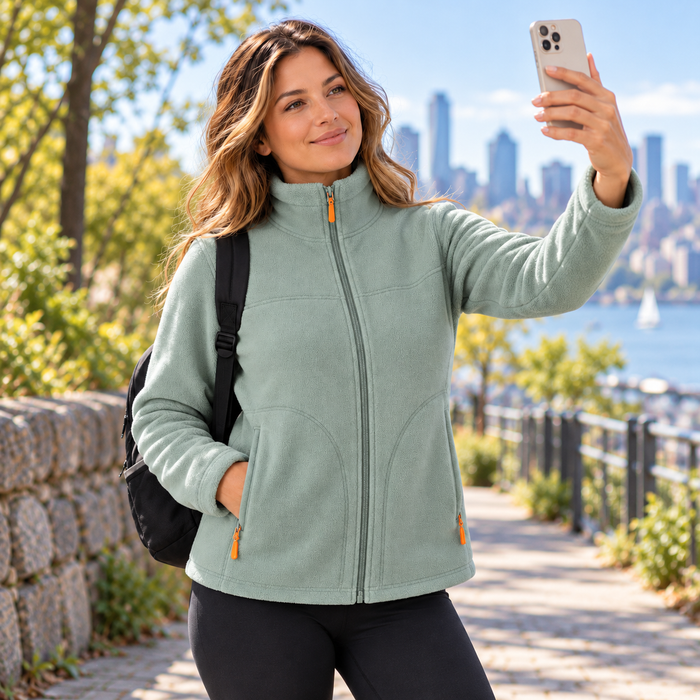 Velora – Zip-Up Fleece Winter Jacket