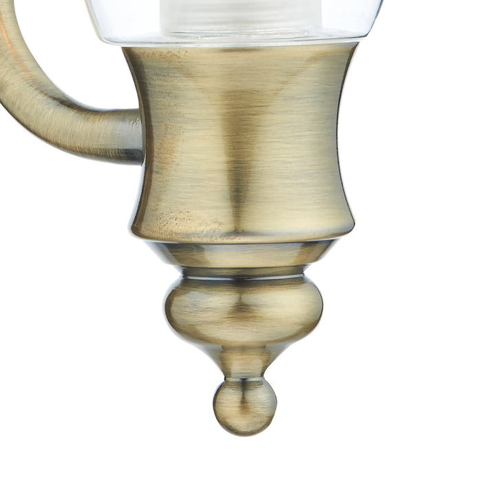 Vestry Bathroom Wall Light Antique Brass IP44<br>Antique Brass