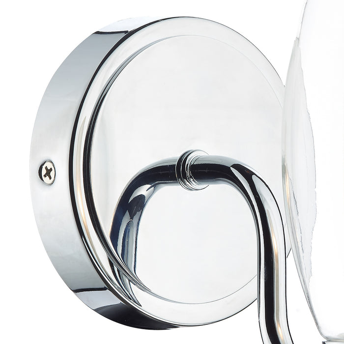 Vestry Bathroom Wall Light Polished Chrome Glass IP44<br>Polished Chrome
