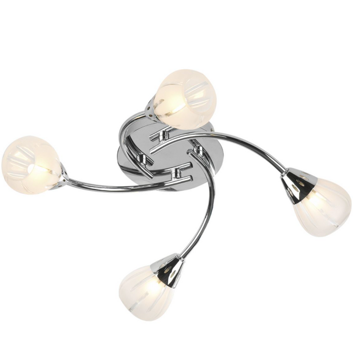 Villa 4 Light Chrome Semi-Flush Ceiling Fitting