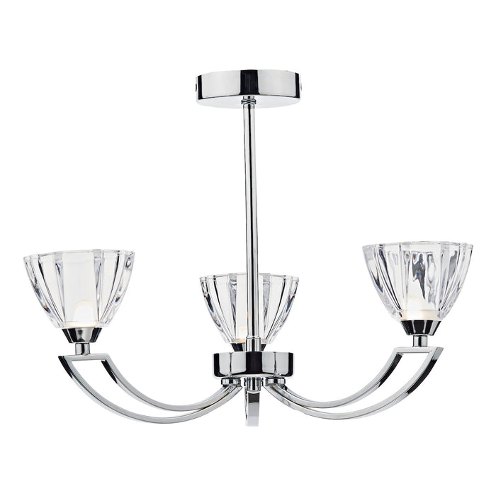 Vito 3 Light Semi Flush Polished Chrome<br>Polished Chrome