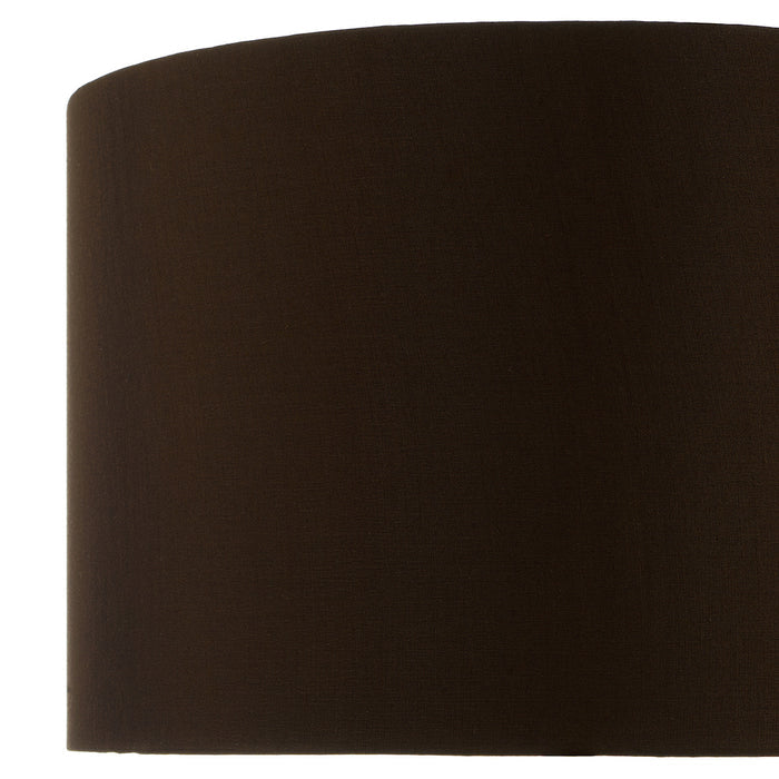 Voyage Brown Faux Silk Drum Shade 38cm<br>Brown