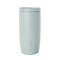 Sage green insulated tumbler with soft muted finish on white background