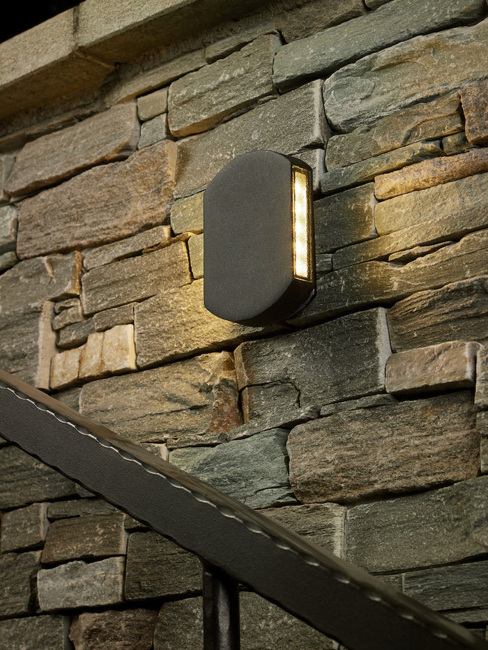 Vulcan Outdoor Wall Light Dark Grey IP44 LED<br>Matt Grey