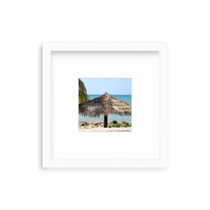 "Wanderlust Shelfie" Shelfie framed coastal print by Lauren Marttila
