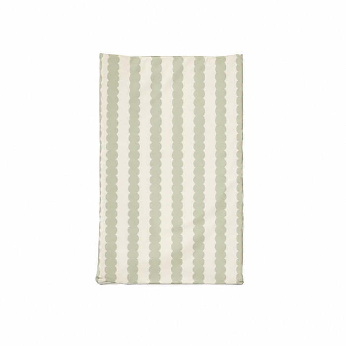 Wedge Changing Mat - Scallop Stripe Sage
