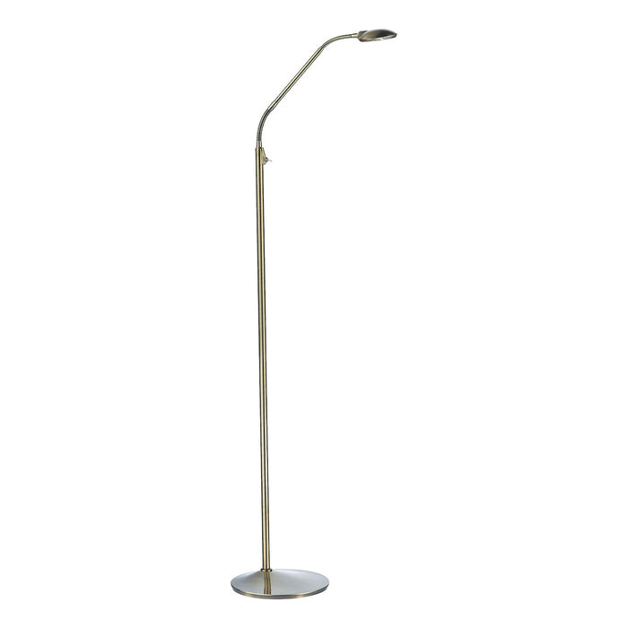 Wellington Task Floor Lamp Antique Brass LED<br>Antique Brass
