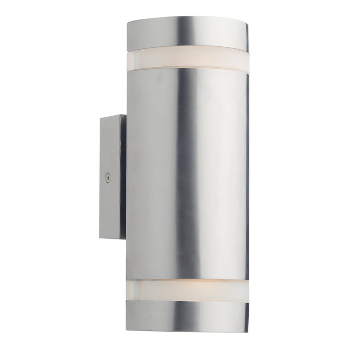 Wessex Outdoor 2 Light Wall Light Stainless Steel LED IP44<br>Polished Stainless Steel