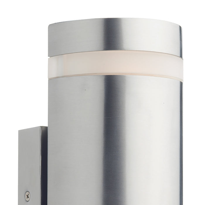 Wessex Outdoor 2 Light Wall Light Stainless Steel LED IP44<br>Polished Stainless Steel