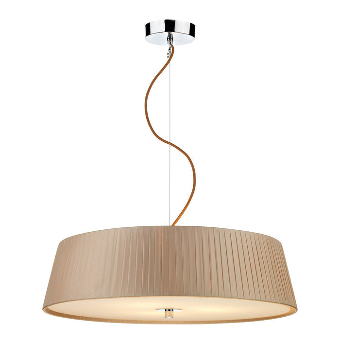 Wheel 3 Light Pendant Taupe Frosted Glass<br>Taupe