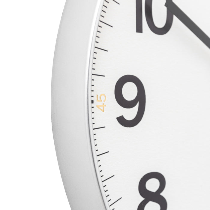 Whitby Wall Clock Chrome 50cm