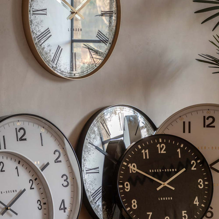 Whitby Wall Clock Chrome 50cm