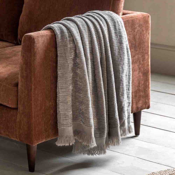 Willow Chenille Throw Grey