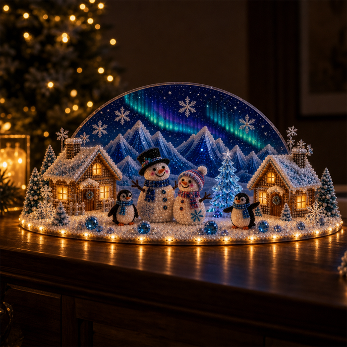 Winterglow Village – Rhinestone And Pearl Christmas Village Kit