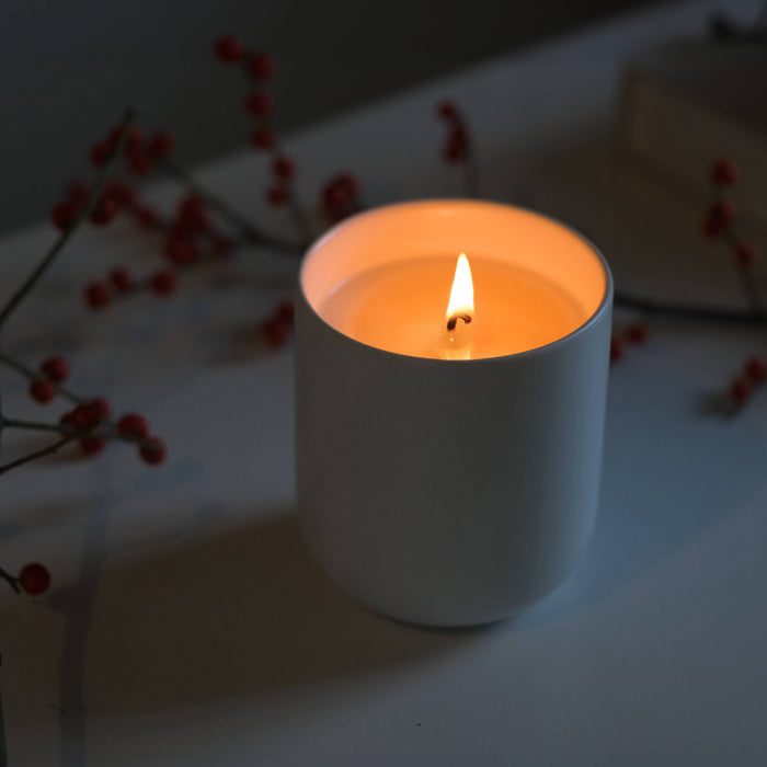 Winter's End Ceramic 10.5 oz Soy Candle by Penrose Candles