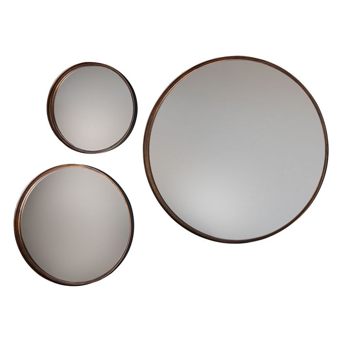 Woking Round Mirror Bronze (2 Pack)