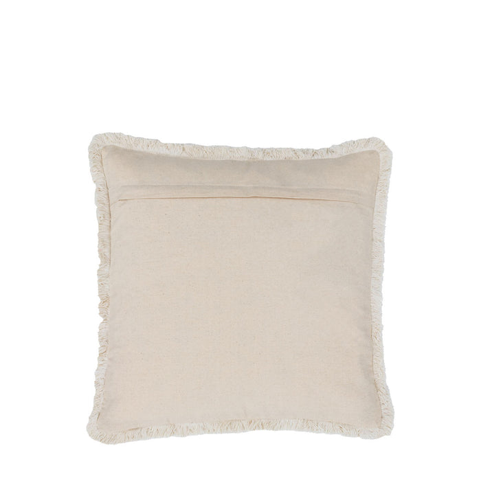 Woodleigh Fringe Cushion Stone - Feather Filled
